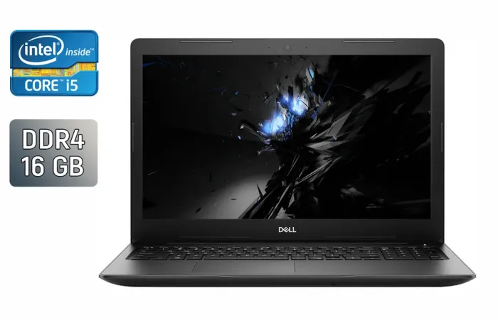 Ноутбук Б-клас Dell Latitude 3590 / 15.6" (1920x1080) IPS / Intel Core i5-8250U (4 (8) ядра по 1.6 - 3.4 GHz) / 16 GB DDR4 / 480 GB SSD / Intel UHD Graphics 620 / WebCam / Windows 10 б/в - зображення 1