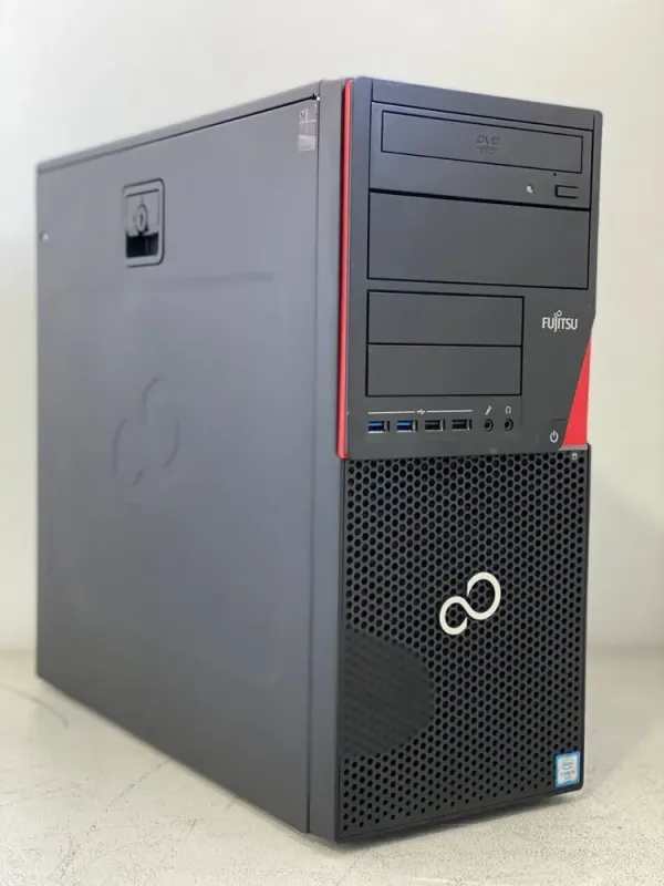 Комплект ПК: комп'ютер Fujitsu Esprimo P756 E90 Tower / Intel Core i3-6100 (2 (4) ядра по 3.7 GHz) / 8 GB DDR4 / 128 GB SSD + 500 GB HDD / Intel HD Graphics 530 / DVD-ROM + Монітор Б-клас Acer B246HL / 24" (1920x1080) TN б/в - зображення 3