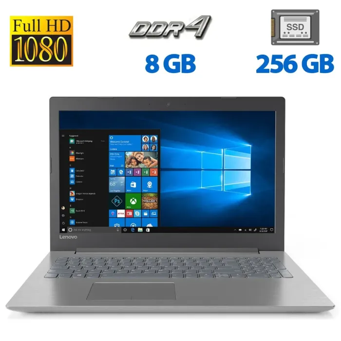 Ноутбук Б-клас Lenovo IdeaPad 320-15IKB / 15.6" (1920x1080) TN / Intel Core i7-7500U (2 (4) ядра по 2.7 - 3.5 GHz) / 8 GB DDR4 / 256 GB SSD / Intel HD Graphics 620 / WebCam / HDMI б/в - зображення 1