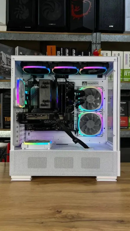 Збірка під замовлення: ігровий ПК Montech Sky Tower / AMD Ryzen 7 7700 (10 (16) ядер по 1.8 - 4.6 GHz) / 32 GB DDR5 / 1000 GB SSD M.2 / nVidia GeForce RTX 4060, 8 GB GDDR6, 128-bit / HDMI / 650W б/в - зображення 5
