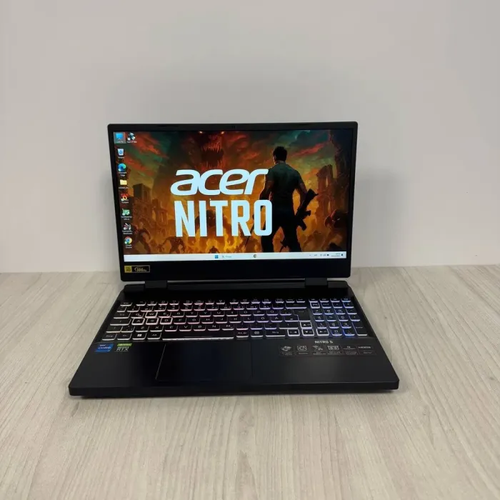 Ігровий ноутбук Б-класу Acer Nitro 5 AN515-58 / 15.6" (1920x1080) IPS / Intel Core i7-12700H (14 (20) ядер по 3,5 - 4,7 ГГц) / 16 ГБ DDR4 / 1000 ГБ SSD NVMe / nVidia GeForce RTX 3060, 6 ГБ GDDR6, 192-bit / WebCam б/в - зображення 2