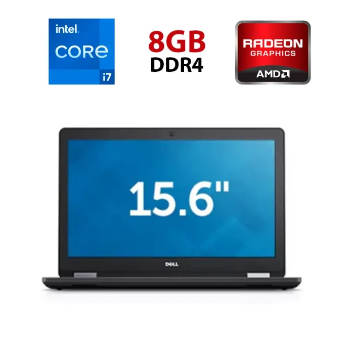 Ігровий ноутбук Dell Precision 3510 / 15.6" (1920x1080) IPS / Intel Core i7-6820HQ (4 (8) ядра по 2.7 - 3.6 GHz) / 8 GB DDR4 / 512 GB SSD / AMD Radeon R9 M360, 2 GB GDDR5, 128-bit / WebCam / Win 11 б/в - зображення 1