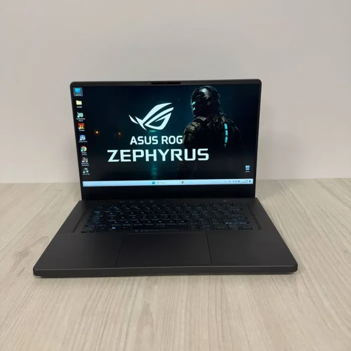 Ігровий ноутбук Asus ROG Zephyrus G15 GA503RM / 15.6" (1920x1080) IPS / AMD Ryzen 9 6900HS (8 (16) ядер по 3,3 - 4,9 ГГц) / 16 ГБ DDR5 / 512 ГБ SSD NVMe / nVidia GeForce RTX 3060, 6 ГБ GDDR6, 192-bit / WebCam б/в - зображення 2