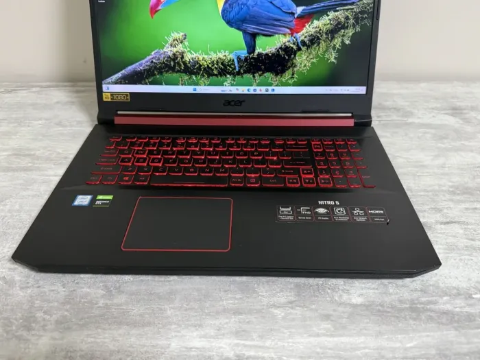 Ігровий ноутбук Б-класу Acer Nitro AN517-51-56YW / 17.3" (1920x1080) IPS / Intel Core i5-9300H (4 (8) ядра по 2,4 - 4,1 ГГц) / 32 ГБ DDR4 / 512 ГБ SSD / nVidia GeForce GTX 1650, 4 ГБ GDDR5, 128-біт / WebCam / Win 11 Home б/в - зображення 8