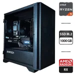 Збірка на замовлення: ігровий ПК Montech Air 100 Lite Tower / AMD Ryzen 5 7500F (6 (12) ядер по 3,7 - 5,0 ГГц) / 32 ГБ DDR5 / 1000 ГБ SSD M.2 / AMD Radeon RX 9060 XT, 16 ГБ GDDR6, 128-біт / 650 Вт