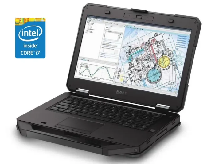 Захищений ноутбук Dell Latitude 5414 Rugged / 14" (1920x1080) IPS / Intel Core i7-6600U (2 (4) ядра по 2.6 - 3.4 GHz) / 16 GB DDR4 / 512 GB SSD / Intel HD Graphics 520 / WebCam / Win 11 б/в - зображення 1