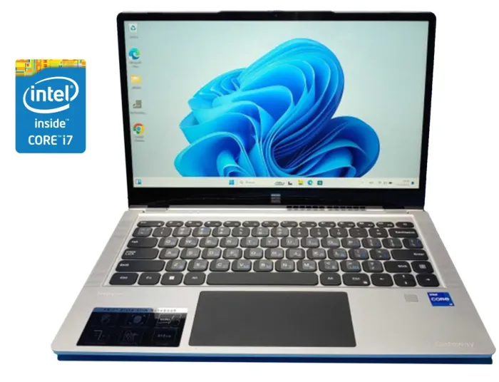 Ультрабук Gateway 14.1 Ultra Slim GWTC71427-SL / 14.1" (1920x1080) IPS Touch / Intel Core i7-1255U (10 (12) ядер по 3.5 - 4.7 GHz) / 8 GB DDR4 / 512 GB SSD / Intel Iris Xe Graphics / WebCam / Win 11 Home б/в - зображення 1