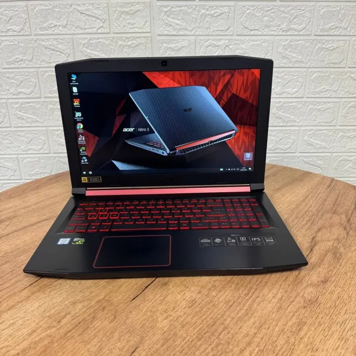 Ігровий ноутбук Б-клас Acer Nitro 5 AN515-51 / 15.6" (1920x1080) IPS / Intel Core i5-7300HQ (4 ядра по 2.5 - 3.5 GHz) / 8 GB DDR4 / 256 GB SSD / nVidia GeForce GTX 1050, 4 GB GDDR5, 128-bit / WebCam б/в - зображення 2