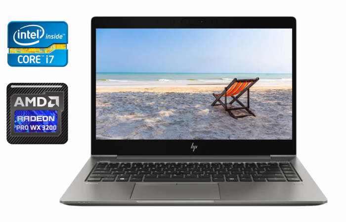 Мобільна робоча станція HP zBook 14u G6 / 14" (1920x1080) IPS / Intel Core i7-8565U (4 (8) ядра по 1.8 - 4.6 GHz) / 16 GB DDR4 / 512 GB SSD / AMD Radeon Pro WX 3200, 4 GB GDDR5, 128-bit / WebCam / TouchID / Windows 10 б/в - зображення 1