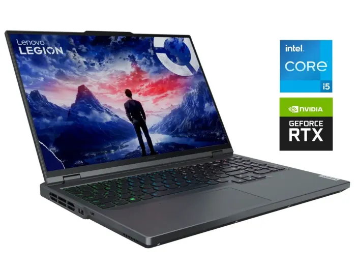 Ігровий ноутбук Lenovo Legion 5 Pro 16IRX9 / 16" (2560x1600) IPS / Intel Core i5-14500HX (14 (20) ядер по 1.9 - 4.9 GHz) / 32 GB DDR5 / 1000 GB SSD M.2 / nVidia GeForce RTX 4060, 8 GB GDDR6, 128-bit / WebCam / Win 11 б/в - зображення 1