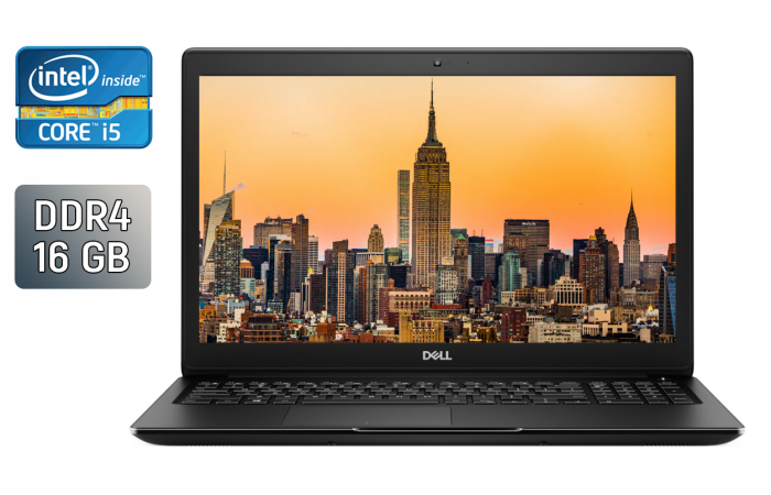 Ноутбук Dell Latitude 3500 / 15.6" (1366x768) TN / Intel Core i5-8265U (4 (8) ядра по 1.6 - 3.9 GHz) / 16 GB DDR4 / 256 GB SSD / Intel UHD Graphics 620 / WebCam / HDMI б/в - зображення 1