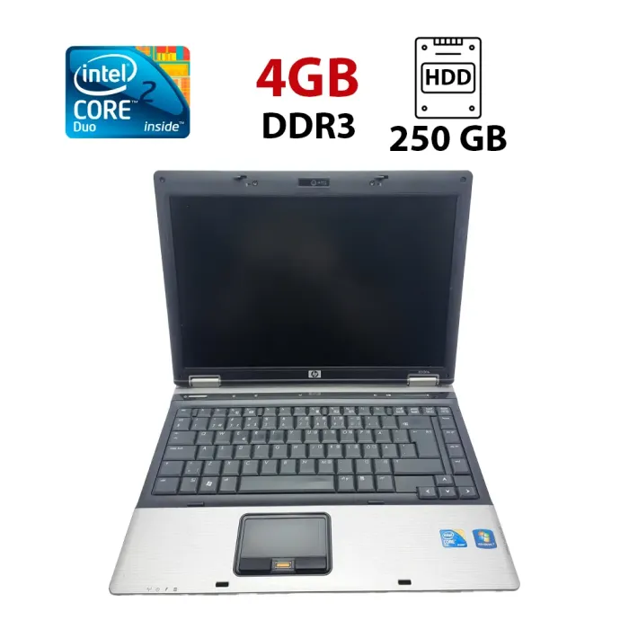 Ноутбук Б-клас HP Compaq 6530b / 14.1" (1440x900) TN / Intel Core 2 Duo P8700 (2 ядра по 2.53 GHz) / 4 GB DDR3 / 250 GB HDD / Intel HD Graphics / WebCam б/в - зображення 1