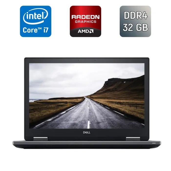 Мобільна робоча станція Dell Precision 7530 / 15,6" (1920x1080) IPS / Intel Core i7-8850H (6 (12) ядер по 2,6 - 4,3 ГГц) / 32 ГБ DDR4 / 500 ГБ SSD / AMD Radeon Pro WX 4150, 4 ГБ GDDR5, 128-біт / HDMI / Windows 10 б/в - зображення 1