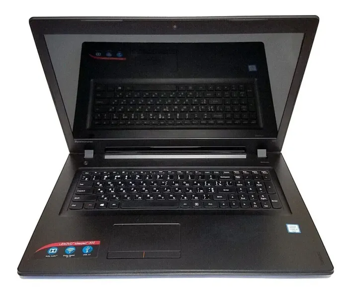 Ноутбук Lenovo IdeaPad 300-17ISK / 17.3" (1600x900) TN / Intel Core i3-6100U (2 (4) ядра по 2.3 GHz) / 12 GB DDR3 / 1000 GB SSD / Intel HD Graphics 520 / WebCam / Win 10 Home б/в - зображення 2