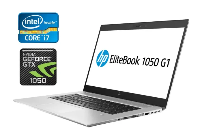 Ігровий  ноутбук HP EliteBook 1050 G1 / 15.6" (1920x1080) TN / Intel Core i7-8850H (6 (12) ядер по 2.6 - 4.3 GHz) / 16 GB DDR4 / 512 GB SSD / nVidia GeForce GTX 1050, 4 GB GDDR5, 128-bit / WebCam / Fingerprint / Windows 10 б/в - зображення 1