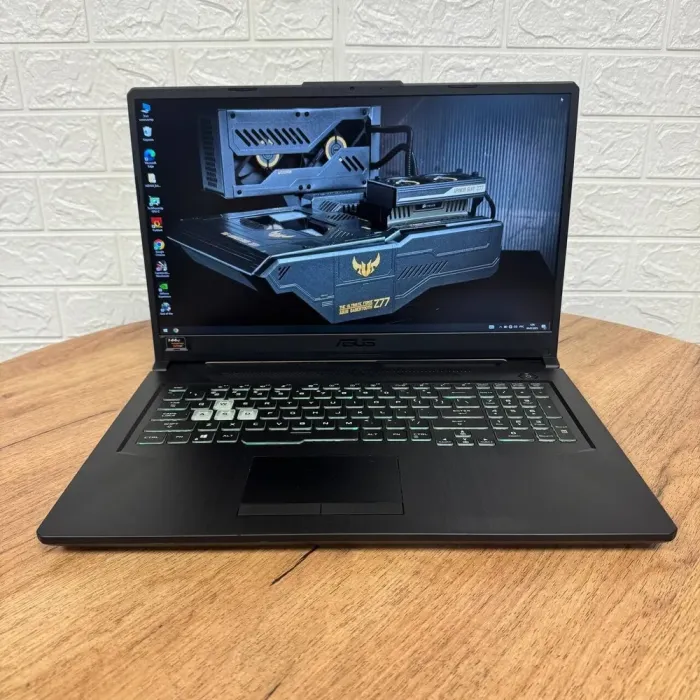 Ігровий ноутбук Asus Tuf Gaming FA706IH / 17.3" (1920x1080) IPS / AMD Ryzen 5 4600H (6 (12) ядер по 3.0 - 4.0 GHz) / 8 GB DDR4 / 512 GB SSD NVMe / nVidia GeForce GTX 1650, 4 GB GDDR5, 128-bit / WebCam б/в - зображення 2