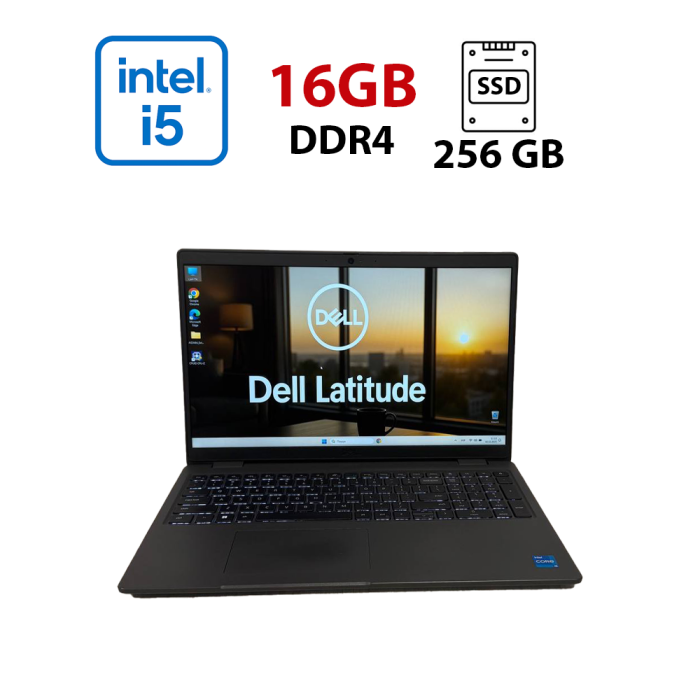 Ультрабук Б-клас Dell Latitude 3540 / 15.6" (1920x1200) IPS / Intel Core i5-1335U (10 (12) ядер по 3.4 - 4.6 GHz) / 16 GB DDR4 / 256 GB SSD M.2 NVMe / Intel Iris Xe Graphics / WebCam б/в - зображення 1