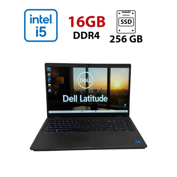 Ультрабук Б-клас Dell Latitude 3540 / 15.6" (1920x1200) IPS / Intel Core i5-1335U (10 (12) ядер по 3.4 - 4.6 GHz) / 16 GB DDR4 / 256 GB SSD M.2 NVMe / Intel Iris Xe Graphics / WebCam б/в - зображення 1