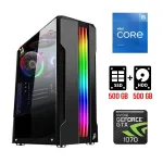Ігровий ПК Tower / Intel Core i5-11400F (6 (12) ядер по 2.6 - 4.4 GHz) NEW / 16 GB DDR4 NEW / 500 GB SSD NEW + 500 GB HDD / nVidia GeForce GTX 1070, 8 GB GDDR5, 256-bit б/в