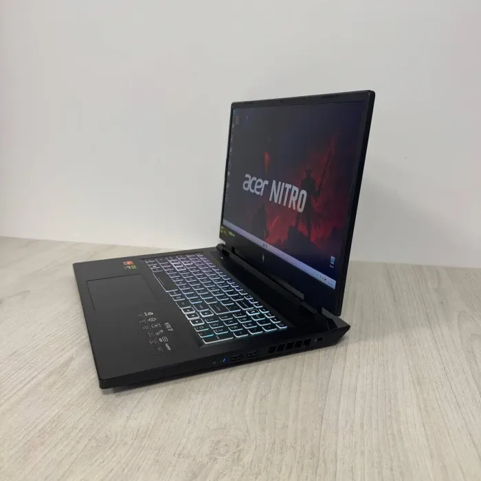 Ігровий ноутбук Б-класу Acer Nitro 17 AN17-41 / 17.3" (2560x1440) IPS / AMD Ryzen 7 7840HS (8 (16) ядер по 3,8 - 5,1 ГГц) / 16 ГБ DDR5 / 512 ГБ SSD M.2 / nVidia GeForce RTX 4060, 8 ГБ GDDR6, 128-bit / WebCam б/в - зображення 6