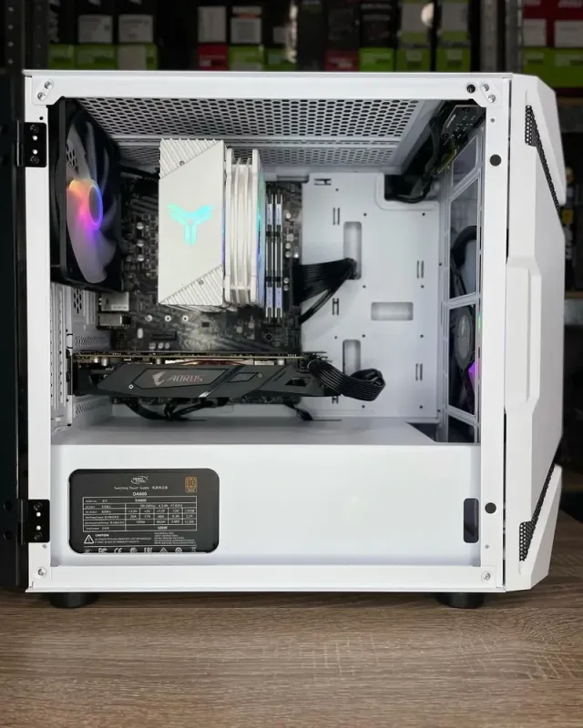 Игровой ПК 1Stplayer D3-A-G7-MAX-WH Tower / AMD Ryzen 7 1700 (8 (16) ядер по 3.0-3.7 GHz) / 16 GB DDR4 / 80 GB SSD / Gigabyte Radeon RX 570 Aorus, 4 GB GDDR5, 256-bit / 600W б/в - зображення 4