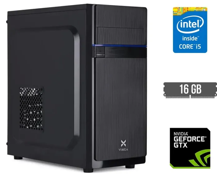 Ігровий ПК DTop Gaming i76 SSD Tower / Intel Core i5-4590 (4 ядра по 3.3-3.7 GHz) / 16GB DDR3 / 480GB SSD / GeForce GTX 1660, 6GB GDDR5, 192-bit / 500W - зображення 1