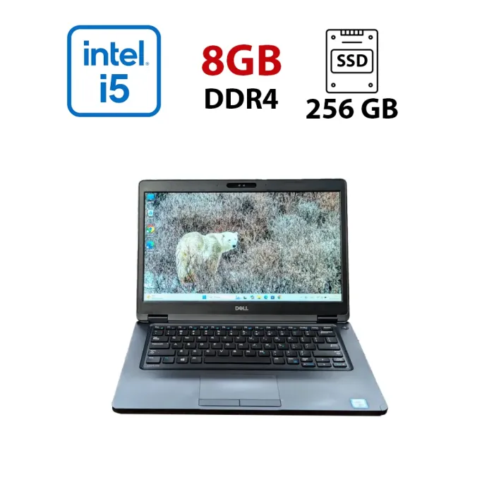 Ультрабук Б-клас Dell Latitude 5490 / 14" (1920x1080) IPS Touch / Intel Core i5-6300U (2 (4) ядра по 2.4 - 3.0 GHz) / 8 GB DDR4 / 256 GB SSD / Intel HD Graphics 520 / WebCam б/в - зображення 1