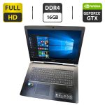 Ігровий ноутбук Acer Aspire V 17 Nitro Black Edition / 17,3" (1920x1080) IPS / Intel Core i7-7700HQ (4 (8) ядра по 2,8 - 3,8 ГГц) / 16 ГБ DDR4 / 240 ГБ SSD M.2 + 1000 ГБ SSD / nVidia GeForce GTX 1060, 6 ГБ GDDR5, 192-біт / Веб-камера / Windows 10 б/в