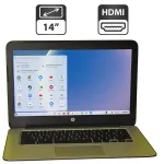 Ноутбук Б-клас HP ChromeBook 14 G4 / 14" (1366x768) TN / Intel Celeron N2840 (2 ядра по 2.16 - 2.58 GHz) / 4 GB DDR3 / 16 GB eMMC / Intel HD Graphics / WebCam / Chrome OS б/в