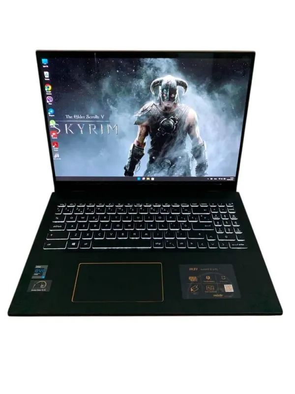Ноутбук-трансформер MSI Summit E16 Flip Evo A11MT / 16" (2560x1600) IPS / Intel Core i7-1195G7 (4 (8) ядра по 2.9 - 5.0 GHz) / 16 GB DDR4 / 512 GB SSD M.2 / Intel Iris Xe Graphics / WebCam / Win 11 Pro б/в - зображення 2