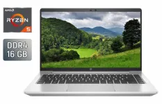 Ультрабук Б-клас HP ProBook 445 G8 / 14" (1920x1080) IPS / AMD Ryzen 5 5600U (6 (12) ядер по 2.3 - 4.2 GHz) / 16 GB DDR4 / 512 GB SSD / AMD Radeon Vega 7 Graphics / WebCam / Fingerprint б/в