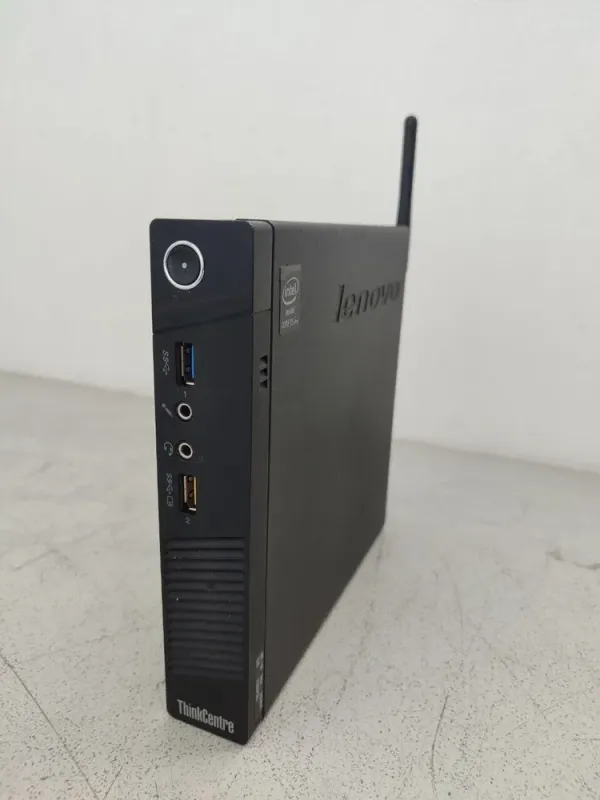 Неттоп Lenovo ThinkCentre M93 Tiny USFF / Intel Core i5-4590T (4 ядра по 2.0 - 3.0 GHz) / 8 GB DDR3 / 128 GB SSD / Intel HD Graphics 4600 / Wi-Fi + Блок живлення б/в - зображення 2