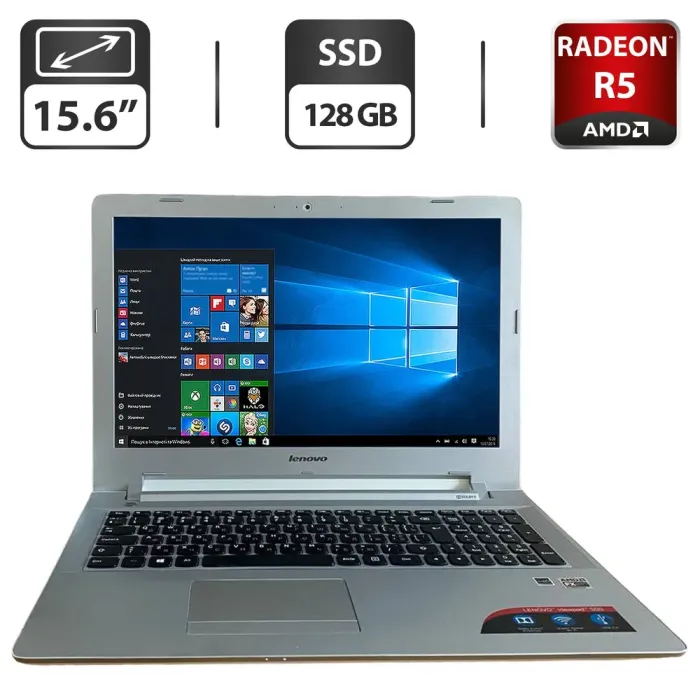 Ноутбук Б-клас Lenovo IdeaPad 500-15 / 15.6" (1366x768) TN / AMD FX-8800P (4 ядра по 2.1 - 3.4 GHz) / 12 GB DDR3 / 128 GB SSD / AMD Radeon R5 M430, 4 GB GDDR3, 64-bit / WebCam / HDMI б/в - зображення 1