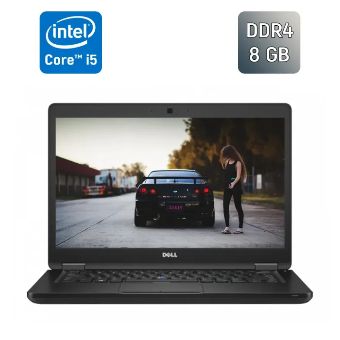 Ультрабук Б-клас Dell Latitude 5480 / 14" (1366x768) TN / Intel Core i5-7300U (2 (4) ядра по 2.6 - 3.5 GHz) / 8 GB DDR4 / 128 GB SSD / Intel HD Graphics 520 / WebCam / SIM б/в - зображення 1