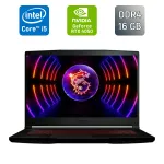 Ігровий ноутбук Б-класу MSI Thin GF63 12VE / 15,6" (1920x1080) IPS / Intel Core i5-12450H (8 (12) ядер по 3,3 - 4,4 ГГц) / 16 ГБ DDR4 / 512 ГБ SSD / nVidia GeForce RTX 4050, 6 ГБ GDDR6, 96-біт / Веб-камера / HDMI б/в