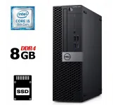 Комп'ютер Dell OptiPlex 7060 SFF / Intel Core i5-8400 (6 ядер по 2.8 - 4.0 GHz) / 8 GB DDR4 / 240 GB SSD / Intel UHD Graphics 630 / USB 3.1 / DisplayPort б/в