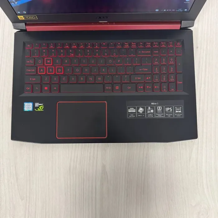 Ігровий ноутбук Б-клас Acer Nitro 5 AN515-51 / 15.6" (1920x1080) IPS / Intel Core i5-7300HQ (4 ядра по 2.5 - 3.5 GHz) / 16 GB DDR4 / 256 GB SSD M.2 / nVidia GeForce GTX 1050, 4 GB GDDR5, 128-bit / WebCam б/в - зображення 7