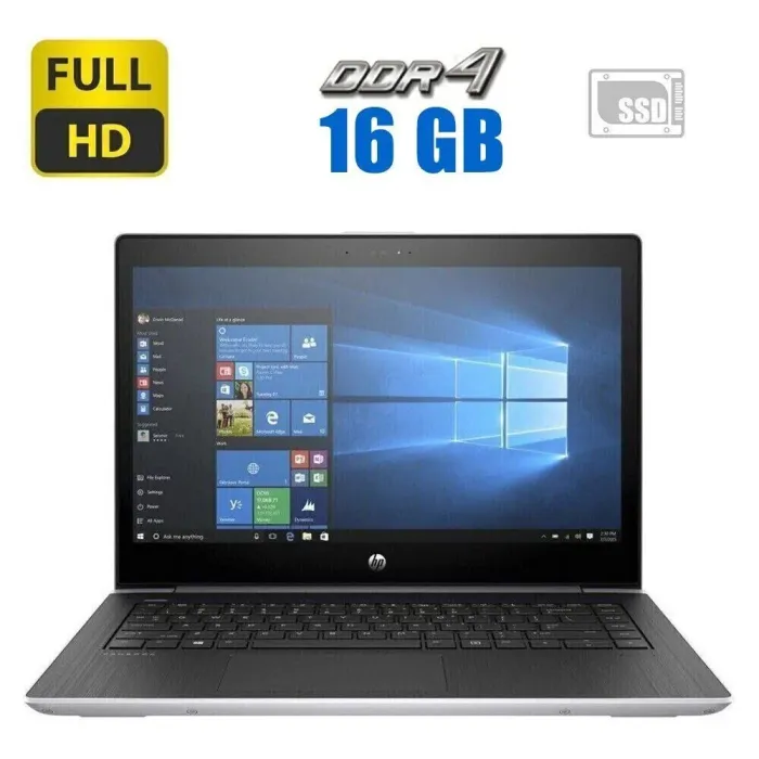 Ультрабук HP ProBook 440 G5 / 14" (1920x1080) IPS / Intel Core i3-8130U (2 (4) ядра по 2.2 - 3.4 GHz) / 16 GB DDR4 / 240 GB SSD / Intel HD Graphics 620 / WebCam б/в - зображення 1