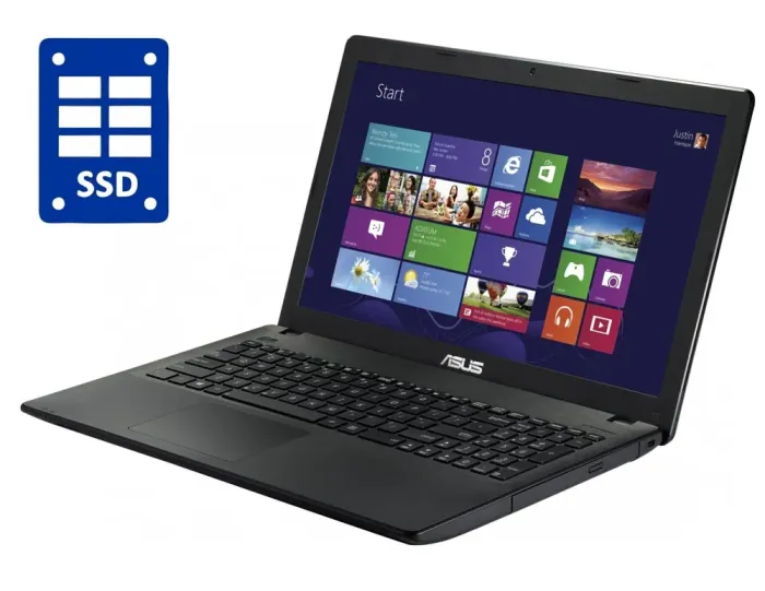 Ноутбук Б-клас Asus X551M / 15.6" (1366x768) TN / Intel Celeron N2830 (2 ядра по 2.16 - 2.41 GHz) / 4 GB DDR3 / 120 GB SSD / Intel HD Graphics / WebCam б/в - зображення 1