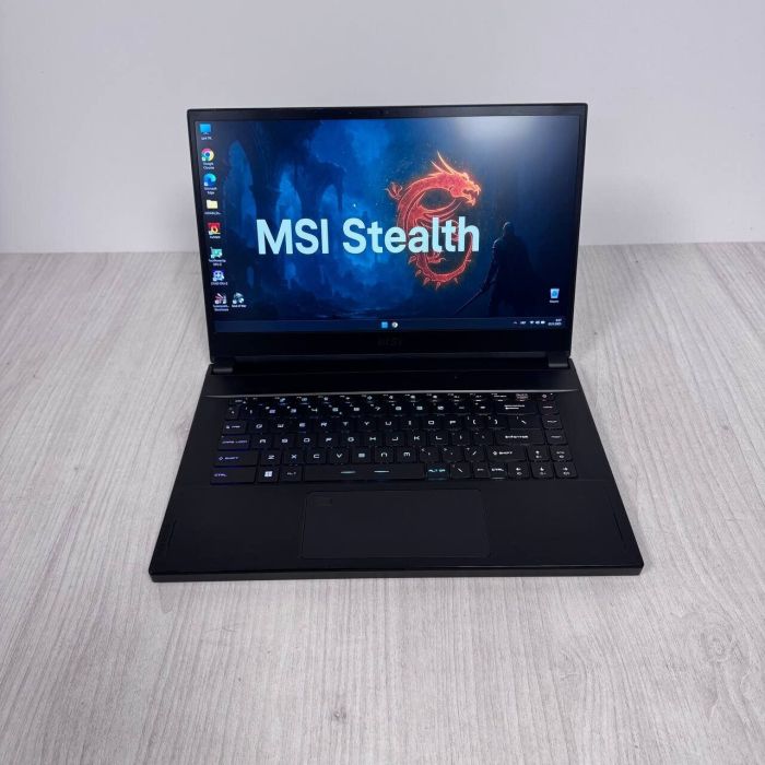 Ігровий ноутбук MSI Stealth GS66 12UGS / 15,6" (1920x1080) IPS / Intel Core i9-12900H (14 (20) ядер по 3,8 - 5,0 ГГц) / 32 ГБ DDR5 / 1000 ГБ SSD / nVidia GeForce RTX 3070 Ti, 8 ГБ GDDR6, 256-біт / Веб-камера б/в - зображення 2