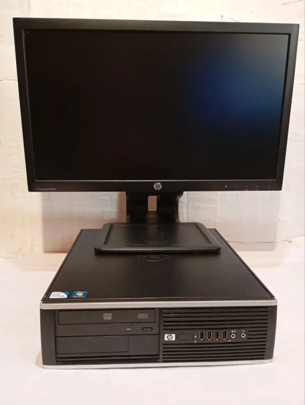 Комплект ПК Б-клас: HP Compaq 6000 Pro SFF / Intel Core 2 Quad Q8300 (4 ядра по 2.5 GHz) / 8 GB DDR3 / 120 GB SSD / Intel GMA Graphics 4500 / DVD-RW + Монітор HP Compaq LA2306x / 23" (1920x1080) IPS / DP, DVI, VGA, USB 2.0 / VESA 100x100 б/в - зображення 2