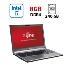 Ультрабук Fujitsu LifeBook E756 / 15.6" (1920x1080) IPS / Intel Core i7-6500U (2 (4) ядра по 2.5 - 3.1 GHz) / 8 GB DDR4 / 240 GB SSD / Intel HD Graphics 520 / WebCam б/в
