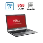 Ультрабук Fujitsu LifeBook E756 / 15.6" (1920x1080) IPS / Intel Core i7-6500U (2 (4) ядра по 2.5 - 3.1 GHz) / 8 GB DDR4 / 240 GB SSD / Intel HD Graphics 520 / WebCam б/в