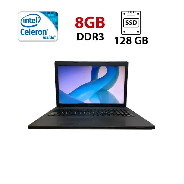 Ноутбук Б-клас Lenovo G500 / 15.6" (1366x768) TN / Intel Celeron 1005M (2 ядра по 1.9 GHz) / 8 GB DDR3 / 128 GB SSD / Intel HD Graphics / WebCam б/в - зображення 1