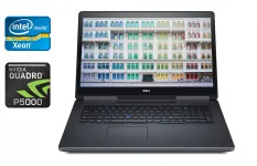 Мобільна робоча станція Dell Precision 7720 / 17.3" (1920x1080) IPS / Intel Xeon E3-1575M v6 (4 (8) ядра по 3.1 - 4.2 GHz) / 64 GB DDR4 / 960 GB SSD / nVidia Quadro P5000, 16 GB GDDR5X, 256-bit / HDMI / Windows 10 б/в