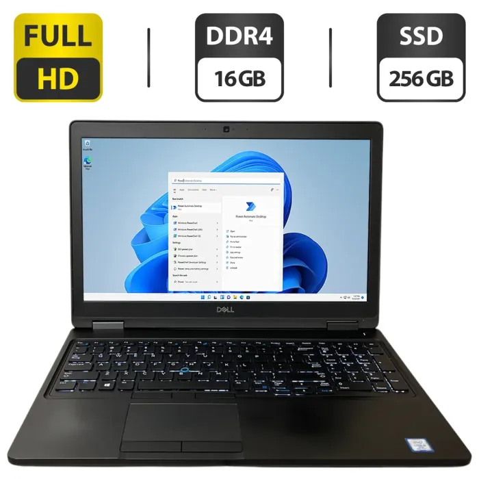 Ноутбук Б-клас Dell Latitude 5590 / 15.6" (1920x1080) IPS / Intel Core i5-8350U (4 (8) ядра по 1.7 - 3.6 GHz) / 16 GB DDR4 / 256 GB SSD / Intel UHD Graphics 620 / WebCam б/в - зображення 1