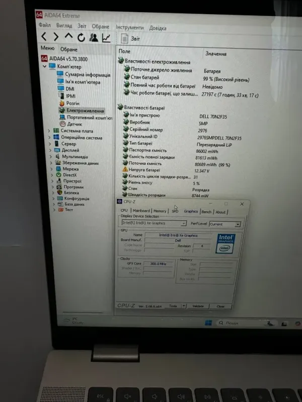 Ноутбук-трансформер Dell Inspiron 16 7630 2в1 / 16" (1920x1200) IPS Touch / Intel Core i7-1360P (12 (16) ядер по 3.7 - 5.0 GHz) / 16 GB DDR5 / 1000 GB SSD / Intel Iris XE Graphics / WebCam б/в - зображення 9