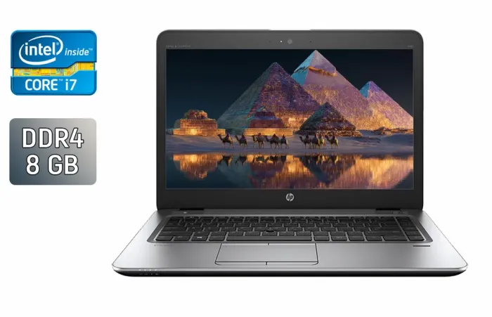 Ультрабук Б-клас HP EliteBook 840 G4 / 14" (1366x768) TN / Intel Core i7-7600U (2 (4) ядра по 2.8 - 3.9 GHz) / 8 GB DDR4 / 240 GB SSD / Intel HD Graphics 620 / WebCam / Fingerprint / Windows 10 б/в - зображення 1