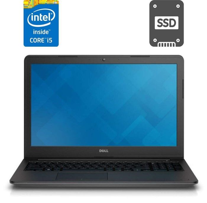 Ноутбук Б-клас Dell Latitude 3550 / 15.6" (1366x768) TN / Intel Core i5-5200U (2 (4) ядра по 2.2 - 2.7 GHz) / 8 GB DDR3 / 120 GB SSD / Intel HD Graphics 5500 / WebCam / HDMI б/в - зображення 1