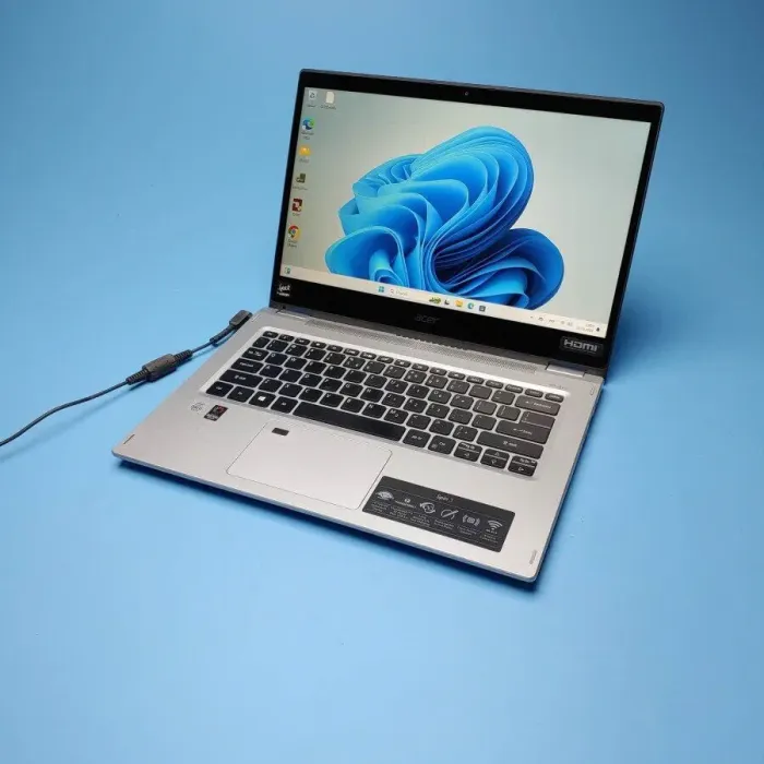 Ноутбук-трансформер Б-клас Acer Spin 3 SP314-54N / 14" (1920x1080) IPS Touch / Intel Core i5-1035G4 (4 (8) ядра по 1.1 - 3.7 GHz) / 8 GB DDR4 / 256 GB SSD / Intel Iris Plus Graphics / WebCam / Win 11 Home б/в - зображення 2